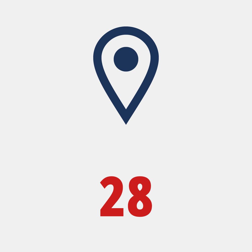 28 Standorte